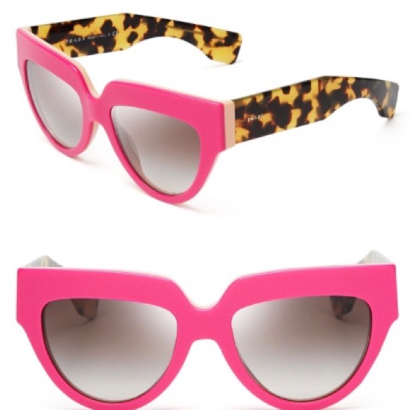 Prada Two Tone Cat Eye Tortoiseshell Sunglasses - Picture 3 of 13